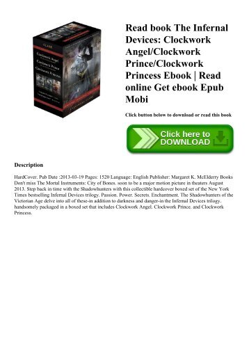 Infernal Devices Clockwork Angel Epub